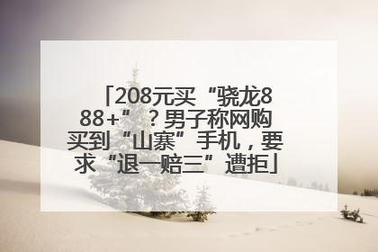 208元买“骁龙888+”？男子称网购买到“山寨”手机，要求“退一赔三”遭拒