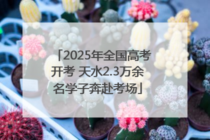 2025年全国高考开考 天水2.3万余名学子奔赴考场