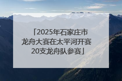 2025年石家庄市龙舟大赛在太平河开赛 20支龙舟队参赛