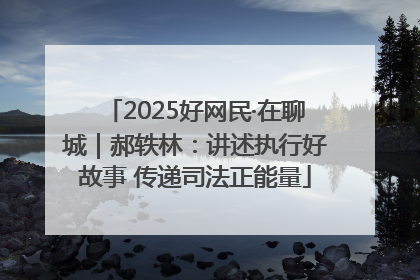 2025好网民·在聊城｜郝轶林：讲述执行好故事 传递司法正能量