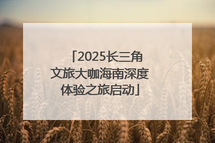 2025长三角文旅大咖海南深度体验之旅启动