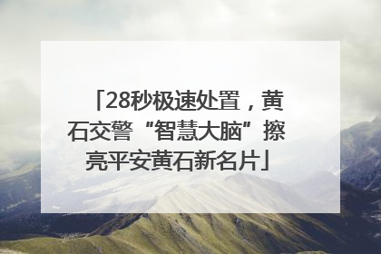 28秒极速处置，黄石交警“智慧大脑”擦亮平安黄石新名片