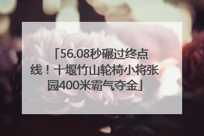 56.08秒碾过终点线！十堰竹山轮椅小将张园400米霸气夺金