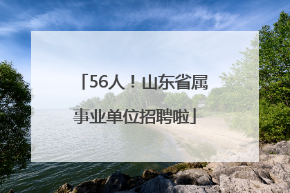 56人！山东省属事业单位招聘啦