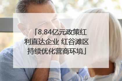 8.84亿元政策红利直达企业 红谷滩区持续优化营商环境
