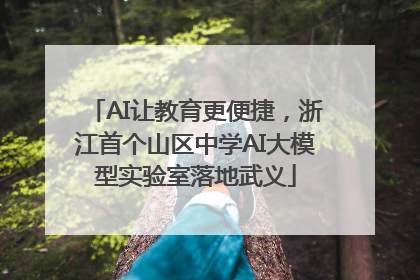 AI让教育更便捷，浙江首个山区中学AI大模型实验室落地武义